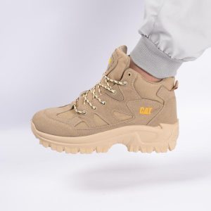 بوت و نیم بوت مردانه و زنانه ساقدار ساقدار مدل caterpillar کاترپیلار رنگ خاکی کد 4823