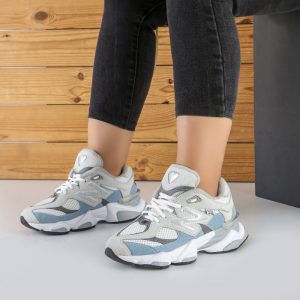 کفش و کتانی زنانه و دخترانه مدل نیوبالانس 9060 NEW BALANCE رنگ طوسی آبی کد 8974
