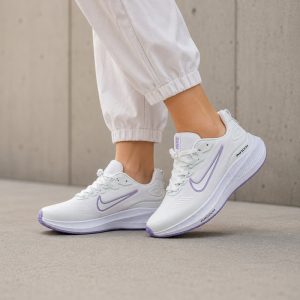 کفش و کتانی اسپرت زنانه مدل نایک زوم NIKE_ZOOM رنگ سفید یاسی کد 41888