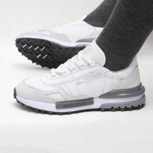 کفش و کتانی مردانه چرم طبیعی مدل لاگوست LACOSTE رنگ سفید کد 43331