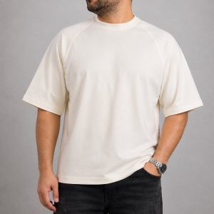 تیشرت قواره باکسی ساده رنگ موکا کد T239