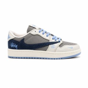 کفش و کتانی مردانه مدل نایک ترویس NIKE TRAVIS رنگ طوسی سرمه ای کد 30060