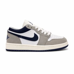 کفش و کتانی مردانه مدل NIKE AIR JORDAN 1 رنگ سفید طوسی کد 2283
