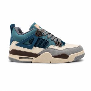 کفش و کتانی مردانه ساقدار مدل جردن NIKE AIR JORDAN 4 رنگ کرم آبی کد 2132