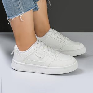 کفش و کتانی ونس راحتی زنانه و دخترانه رنگ سفید کد M4588