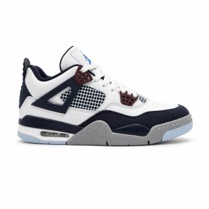 کفش و کتانی مردانه ساقدار مدل جردن NIKE AIR JORDAN 4 رنگ سفید سرمه ای کد 2146
