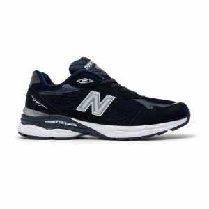 کفش و کتانی مردانه چرم طبیعی مدل نیوبالانس NEWBALANCE 990 رنگ سرمه ای کد 8490