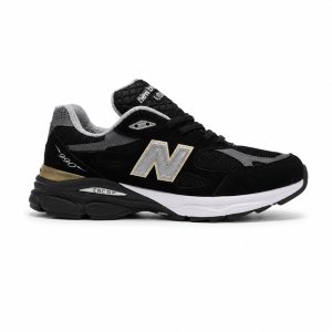 کفش و کتانی مردانه چرم طبیعی مدل نیوبالانس NEWBALANCE 990 رنگ مشکی کد 8489