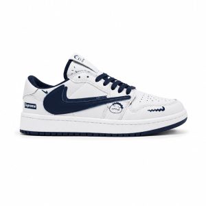 کفش و کتانی مردانه مدل نایک ترویس NIKE TRAVIS رنگ سفید سرمه ای کد 30195