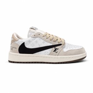 کفش و کتانی مردانه مدل نایک ترویس NIKE TRAVIS رنگ سفید کرم کد 30191