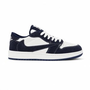 کفش و کتانی مردانه مدل نایک ترویس NIKE TRAVIS رنگ سفید سرمه ای کد 30198